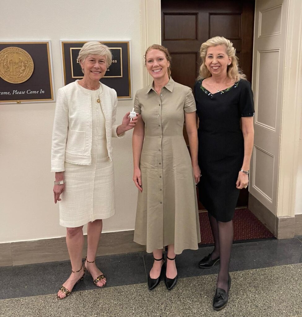 Jennifer Pagan with Rep. Deborah Ross (D-NC-02) left and Laura Peter (Exec. Dir. at UNCC)